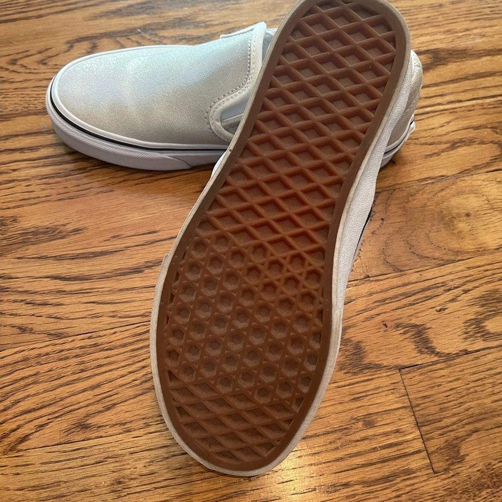 Iridescent Slip On Vans, Barely Worn. Size 5. - image 2